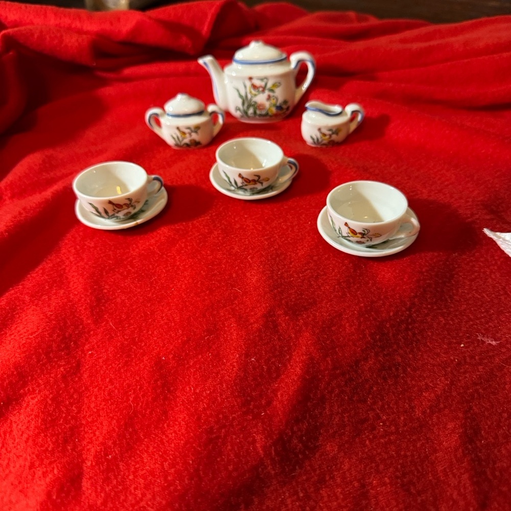 Floral Miniature Tea Set